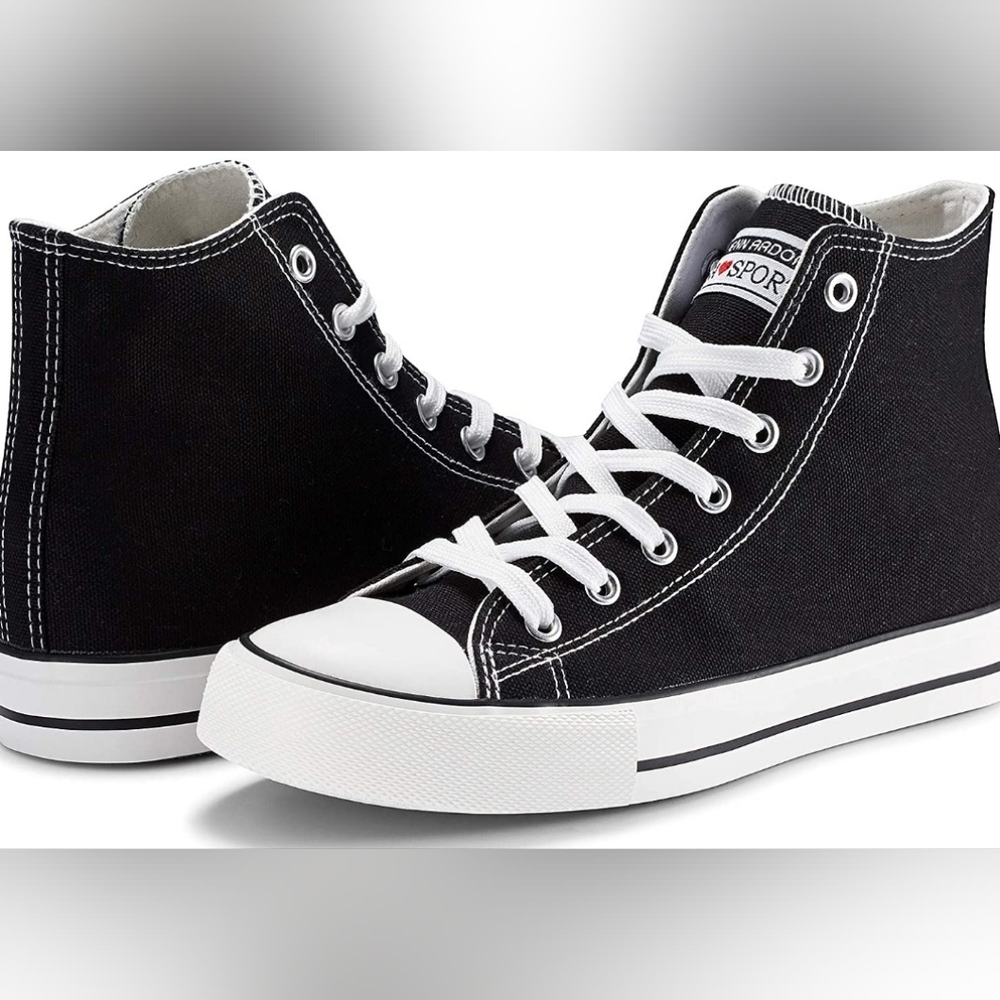 Black high top sneakers